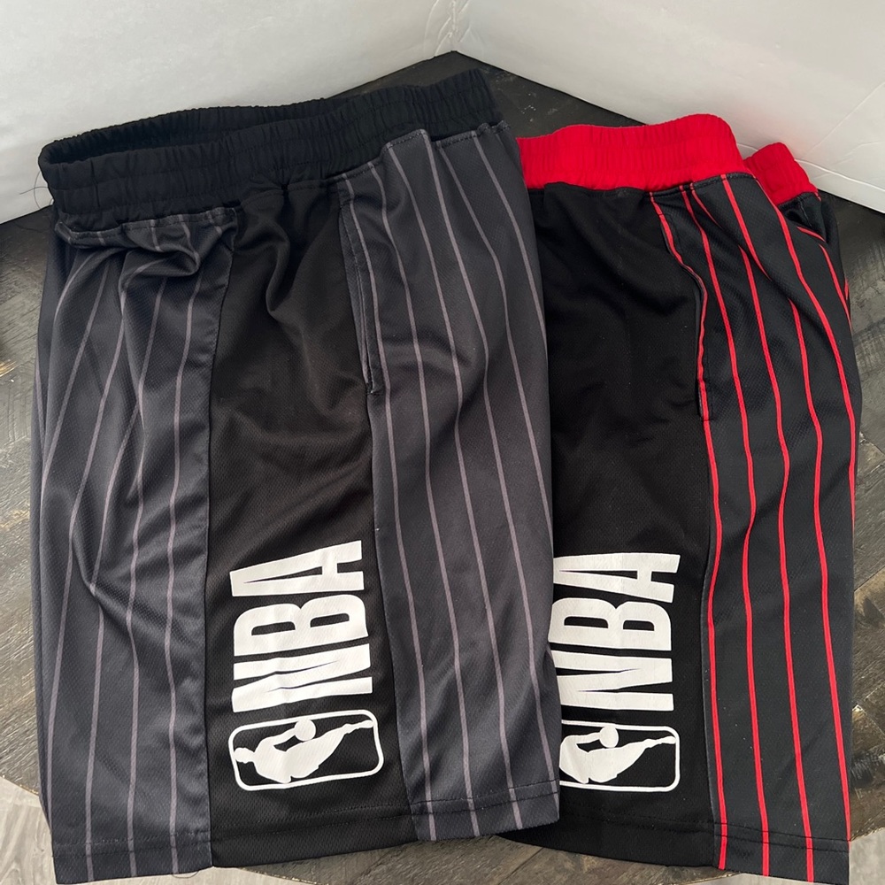NBA Basketball Men Shorts 2 pairs Red/Black